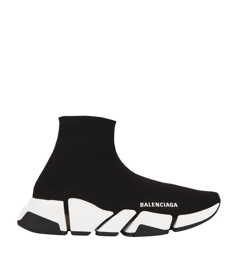 Knitted Sneakers with Ergonomic Sole and Lace-Up Fastening