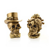 Gold Skull Resin Figurine Hocus Pocus Theme, UK version