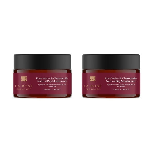 Dr Botanicals day moisturiser La Rose Francaise 2 x 50ml, British product