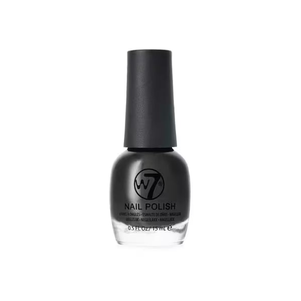W7 black nail polish 15ml bottle (British brand)