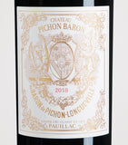Château Pichon Longueville Baron 2018 Bordeaux red wine 75cl - British product
