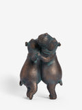 Hattie and Henry dancing hippos bronze ornament 33.5cm - British product