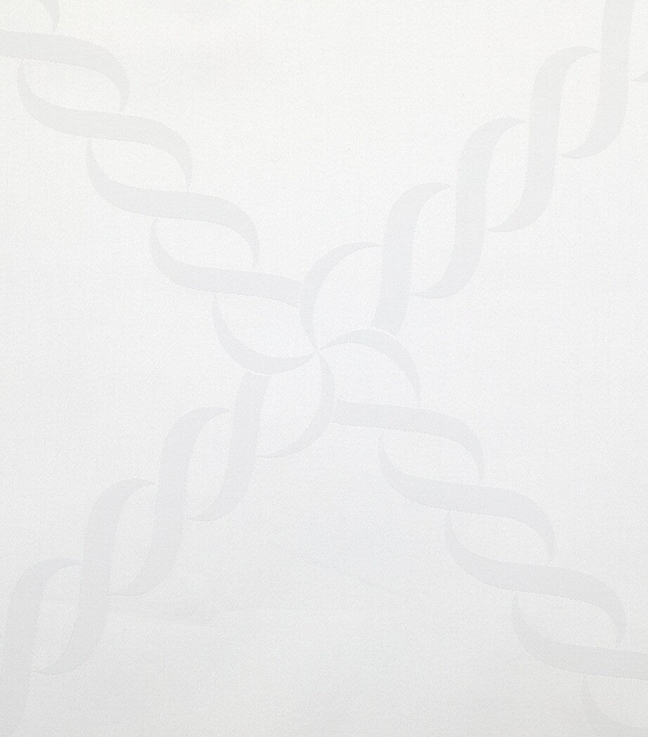 Pratesi king flat sheet with braid pattern, 275cm x 275cm, imported from the UK