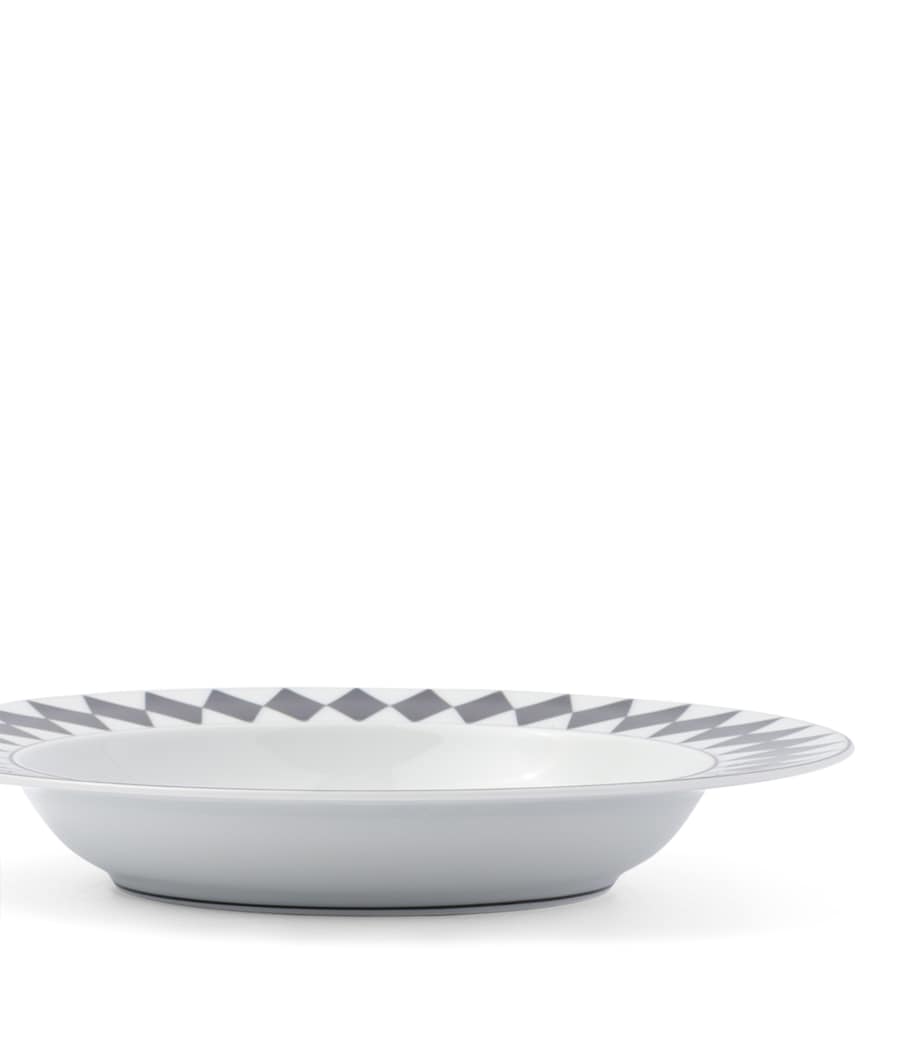 Prada chequerboard porcelain soup plates set of 2 22cm, imported from the UK