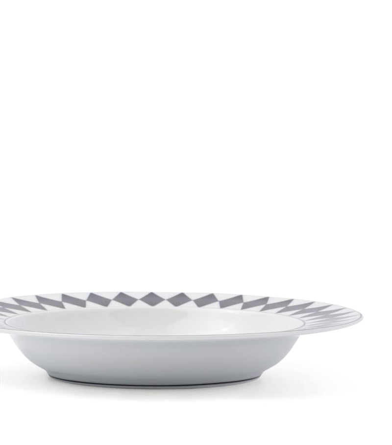 Prada chequerboard porcelain soup plates set of 2 22cm, imported from the UK