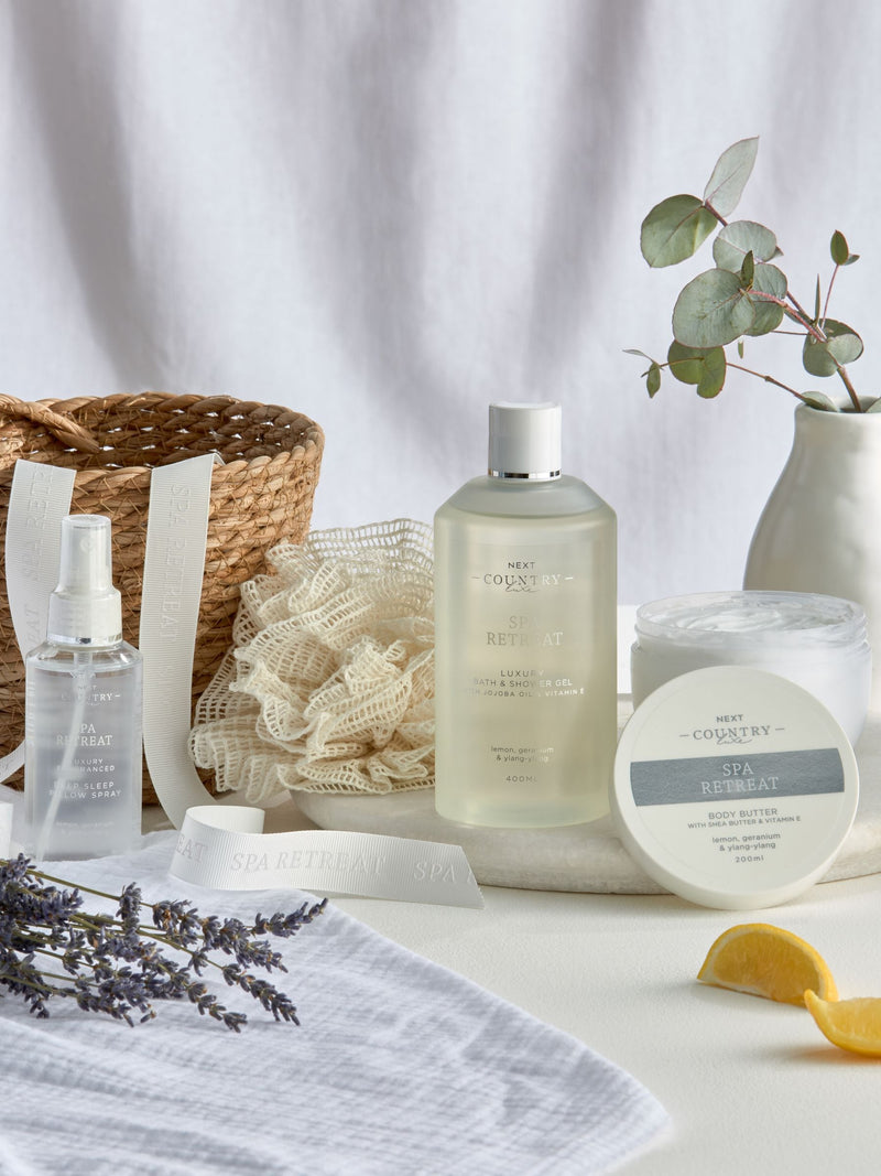 Country Luxe Spa Retreat bath and body gift basket - British product