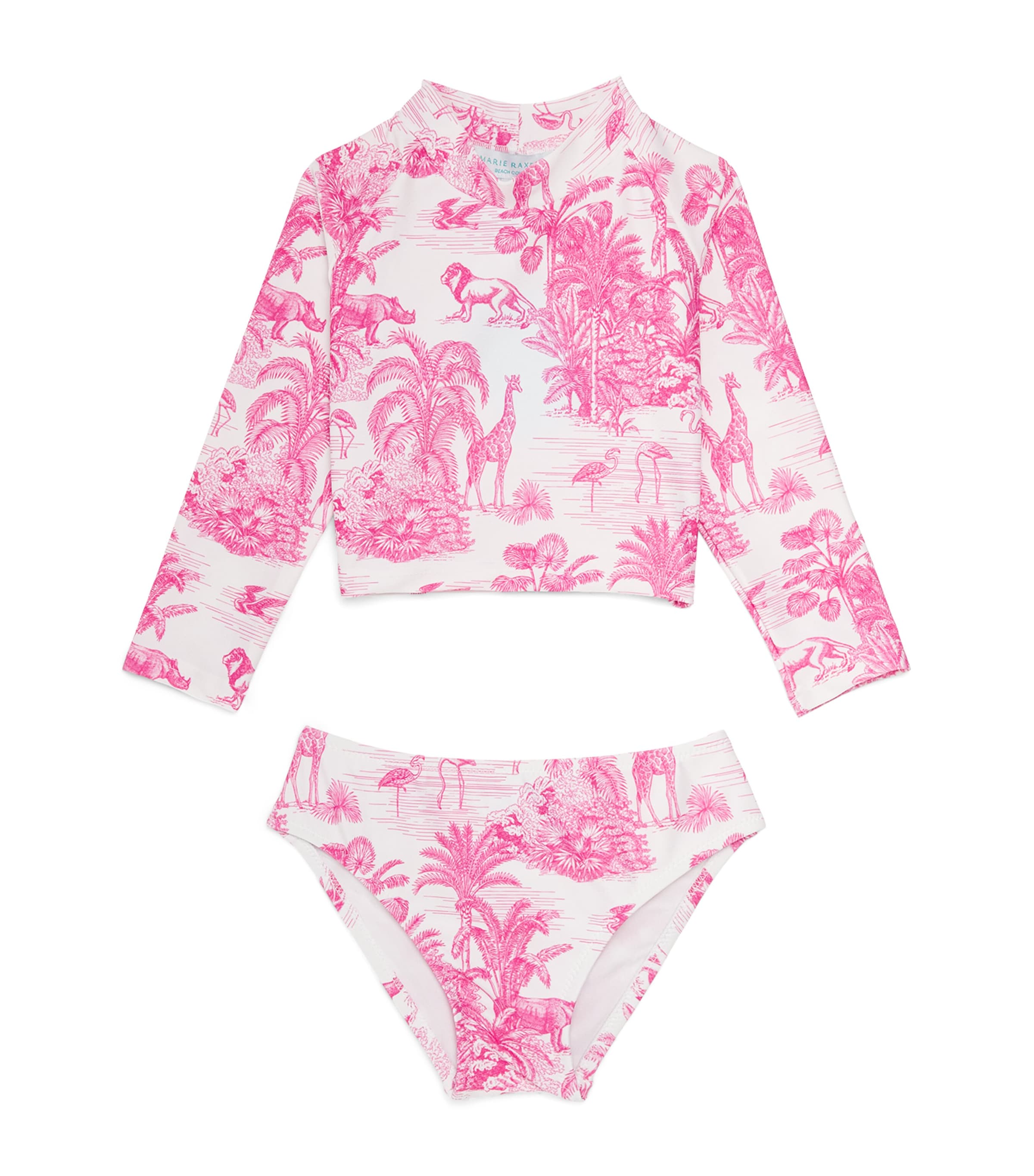 MARIE RAXEVSKY jungle print crop top bikini children's swimwear set (2-12 years), imported from the UK