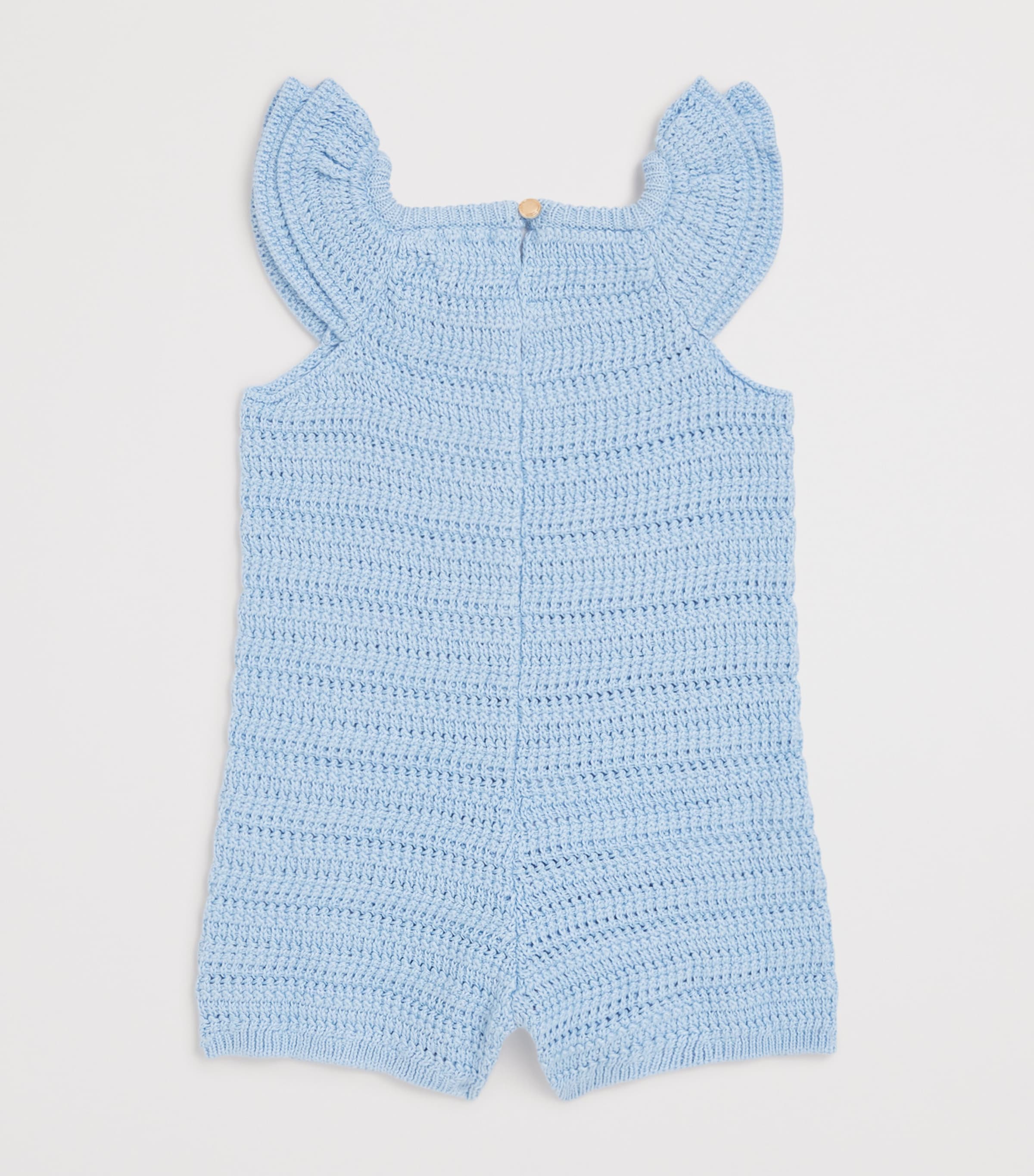Chloé Kids cotton knitted logo playsuit 6-36 months - British product