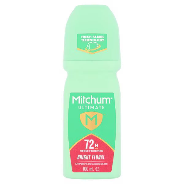 Mitchum Ultimate Roll On bright floral 100ml, imported from the UK