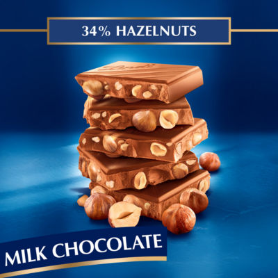Lindt milk chocolate hazelnut bar 150g, UK version