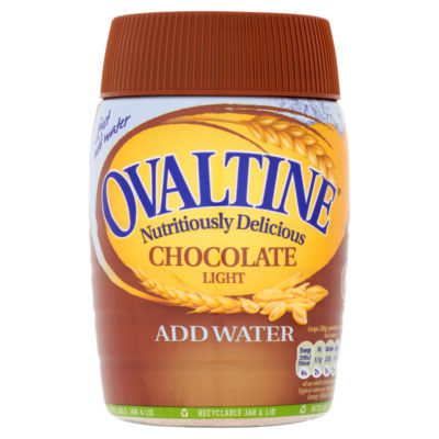 Ovaltine chocolate light malted drink powder 300g, imported from the UK
