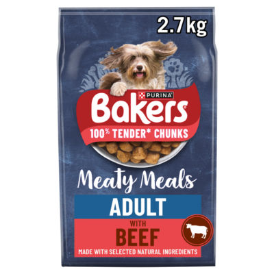 Bakers Beef Dry Dog Food 2.7kg - British product