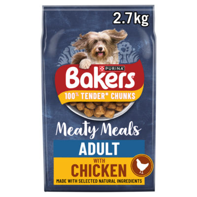 Bakers Meaty Meals chicken dry dog food 2.7kg - British product