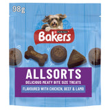Bakers Allsorts Chicken Beef and Lamb Dog Treats 98g - British product