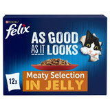 Felix wet cat food selection ham jelly 12x85g - British product