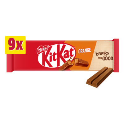 Kit Kat orange chocolate biscuit bar 9 pack 186.3g, UK version