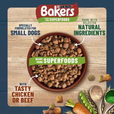 Bakers beef dry dog food for small dogs 1.1kg - British product