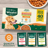 Winalot wet dog food meaty chunks mixed in gravy 40x100g (British brand)