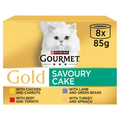 GOURMET Gold Savoury Cake cat food variety 8x85g - British product