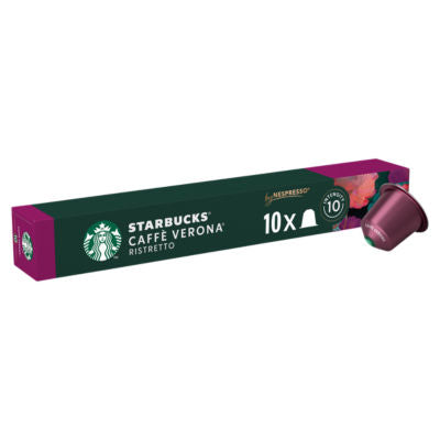 Starbucks coffee capsules Verona Dark Roast 10 pack 55g (British brand)