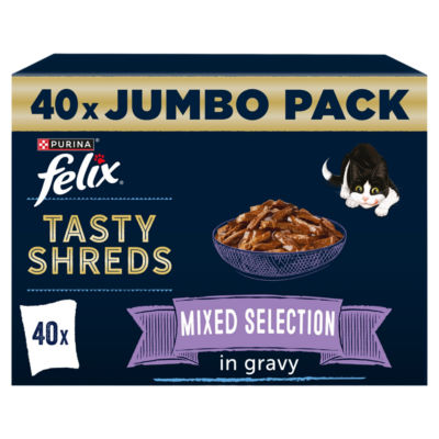 Felix wet cat food Mixed Selection in Gravy 40x80g - British product