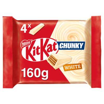 Kit Kat Chocolate Bar Chunky White 160g, imported from the UK