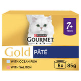 Gourmet Gold senior wet cat food pate fish 8x85g, UK version