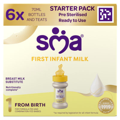 SMA infant milk liquid formula 6x70ml (British brand)