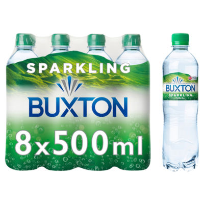 Buxton Sparkling Natural Mineral Water 8x500ml - British product