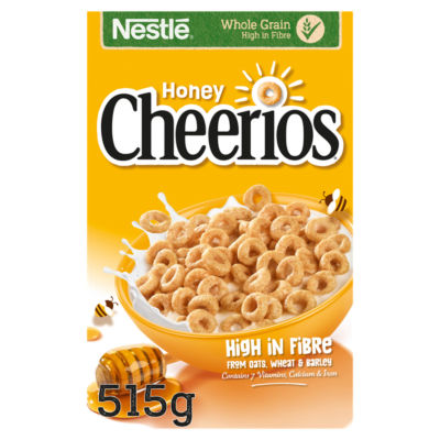 Nestle Cheerios Honey Multigrain Cereal 515g, imported from the UK