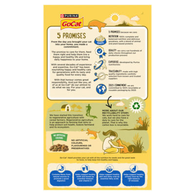 Go Cat dry cat food herring and tuna 750g, UK version