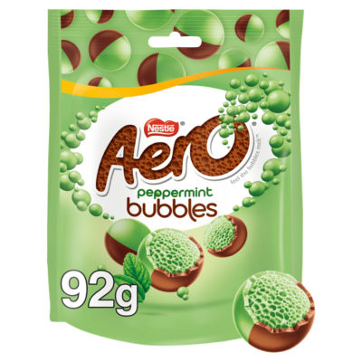 Aero peppermint chocolate bubbles sharing bag 92g - British product