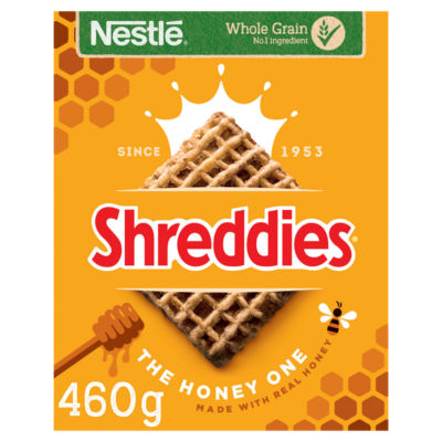 Nestlé Shreddies Honey Malted Wheats Breakfast Cereal 460g, imported from the UK