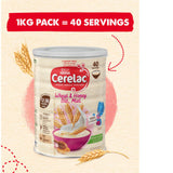 Nestle Cerelac honey and wheat infant cereal 1kg, imported from the UK