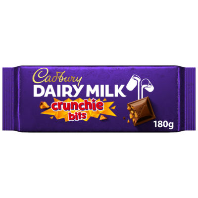 Cadbury Crunchie Bits milk chocolate bar 180g - British product