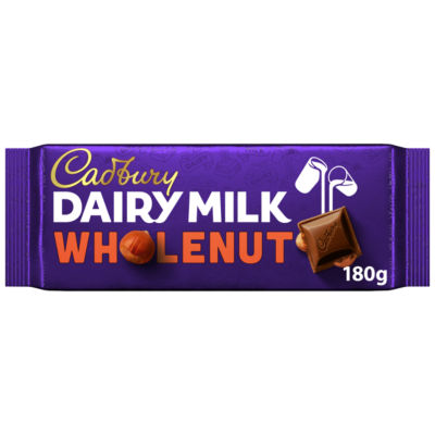 Cadbury wholenut chocolate bar 180g - British product