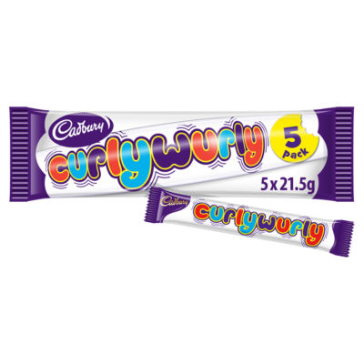 Cadbury Curly Wurly Sjokoladebarer 5-pakning