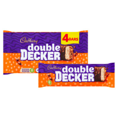 Cadbury Double Decker Melkesjokoladebar 4-pakning 174,8g