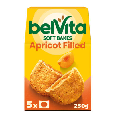 Belvita Apricot Filled Cereal Snack Bars 250g Multipack - British product