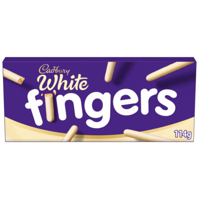 Cadbury white chocolate covered biscuits 114g - British product
