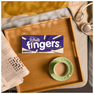 Cadbury white chocolate covered biscuits 114g - British product