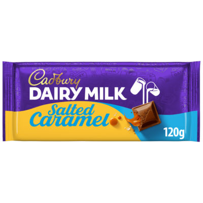 Cadbury Dairy Milk Salted Caramel chocolate bar 120g - British product
