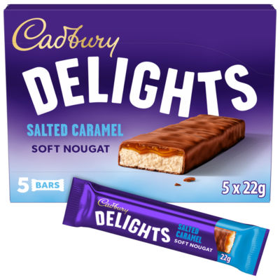 Cadbury Delights chocolate bar salted caramel 110g - British product