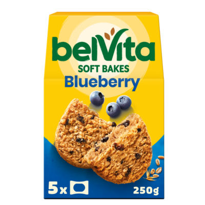 Belvita Soft Bakes Blueberry Cereal Snack Bars 250g - British product