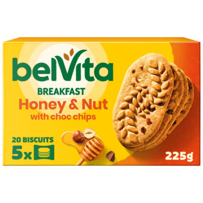 belVita honey nut chocolate breakfast biscuits 225g - British product