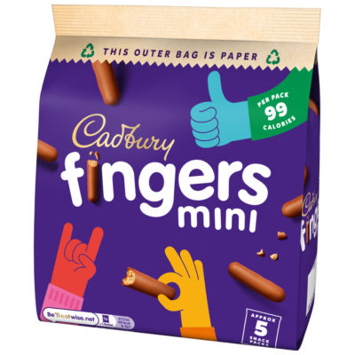 Cadbury Mini Fingers Chocolate Biscuit Bars 5 Pack 96.5g