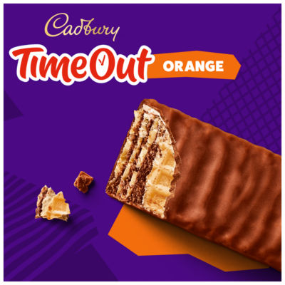 Cadbury Timeout orange chocolate wafer bars 90g (British brand)