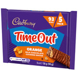 Cadbury Timeout orange chocolate wafer bars 90g (British brand)