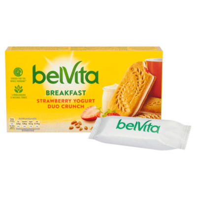 Belvita Duo Crunch cereal snack bar strawberry yogurt 250g - British product