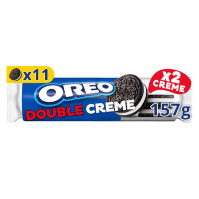 Oreo Double Creme Vanilla Sandwich Cookies 157g, imported from the UK